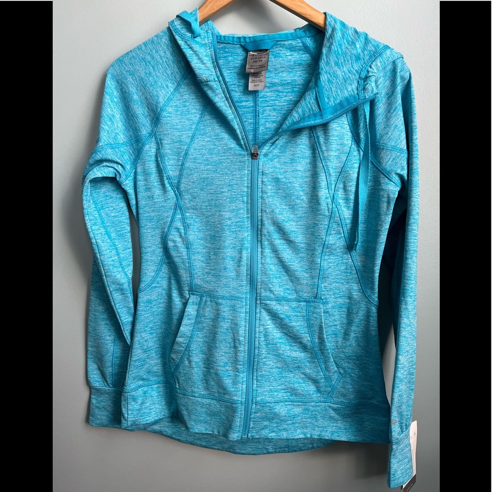 NWT C9 by Champion Duo Dry Max Blue hooded Full Zip Jacket Size XS - Picture 2 of 7